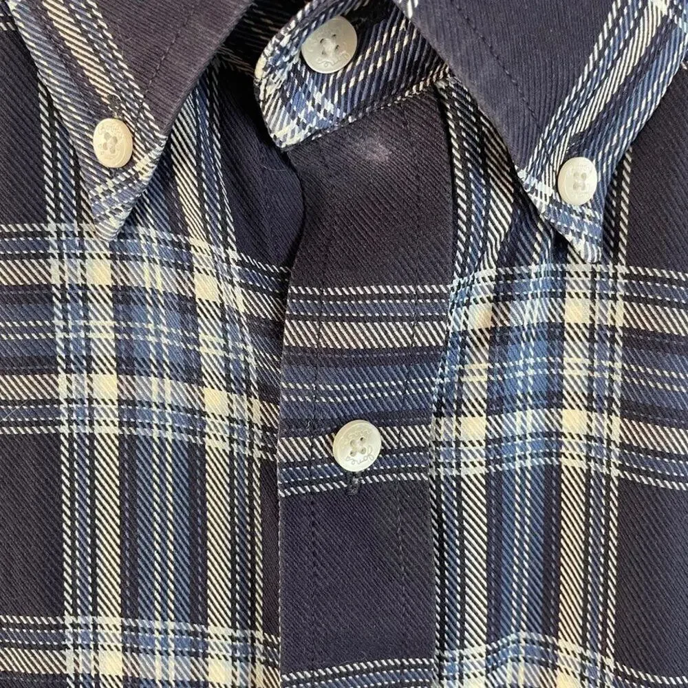 Bobby Jones Collection Blue Plaid Shirt Size Large